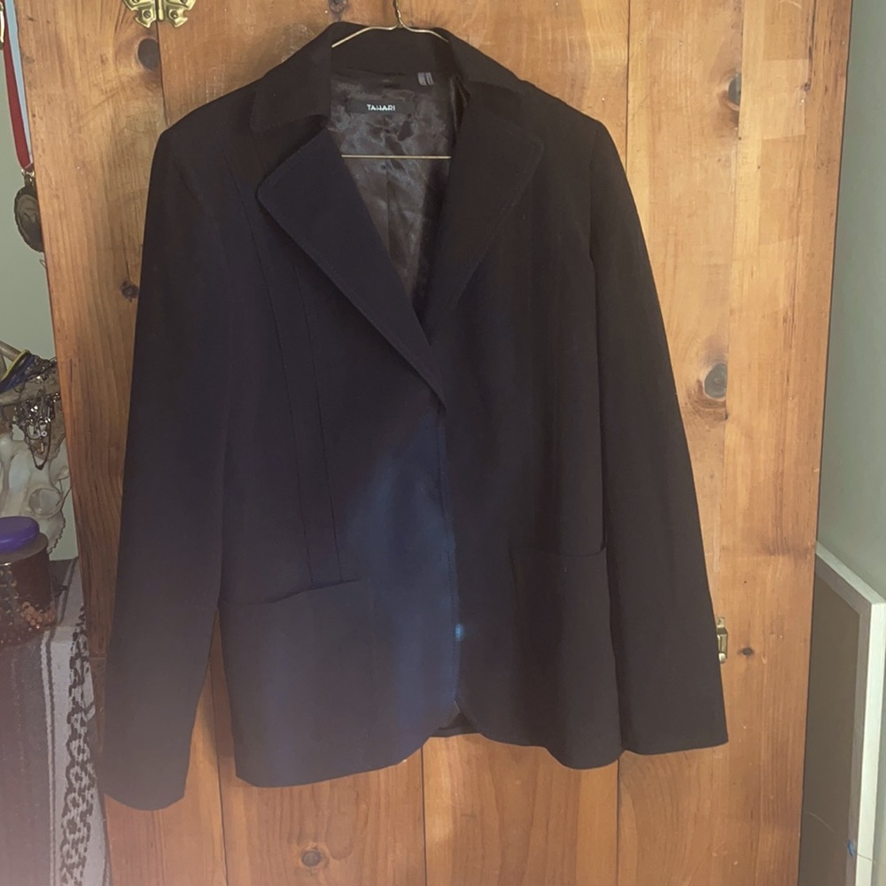 Tahari black suit jacket womens
